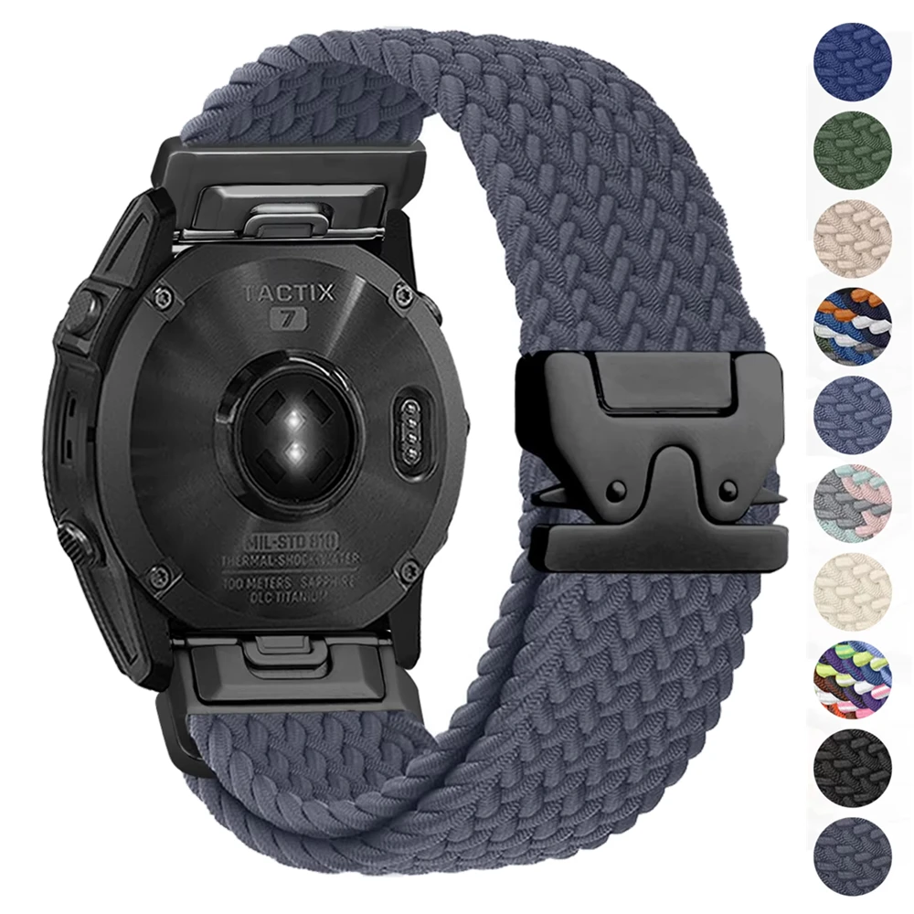 Фото Быстросъемный ремешок 26 22 20 мм для Garmin Fenix 8 7 Pro 7S 6 5X 5Plus Tactix 8 7, нейлоновый браслет-ремешок для Fenix 8, 43 мм №1