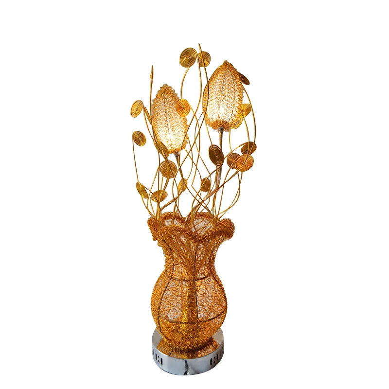 Современная Золотая настольная лампа ANITA модная художественная декоративная