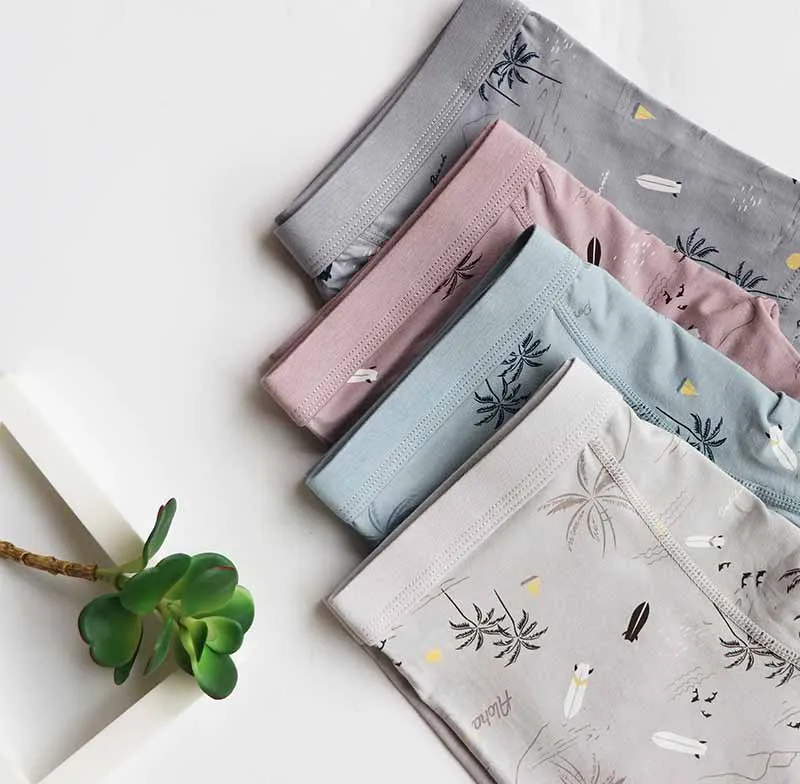 4PCS Plus Size Underpants Men's Boxers Shorts Breathable Cotton Underwear Boxer Mens Underwear Men Cotton Boxer Hombre Men