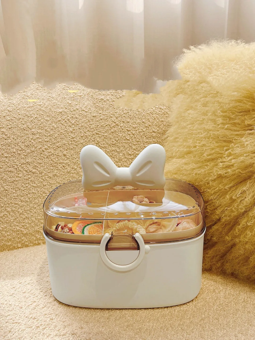 Baby Girls Hair Accessories Storage Box Hair Hoop Clip Rubber Band Organizer Head Rope Hairpin Holder Girls Gifts Jewelry Box
