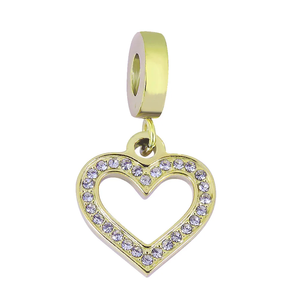 3pcs/lot New Simple Stainless Steel Pendant Dog Paw DIY Big Hole Beads Fit Original Charms Bracelet Trinket Jewelry