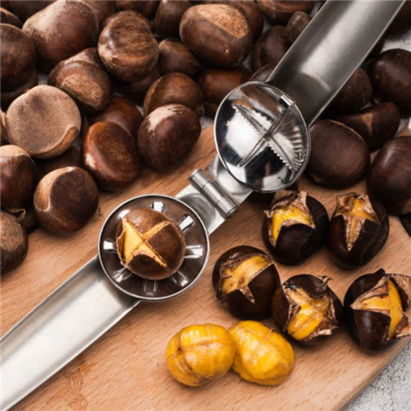 

2 in 1 Stainless Chestnut Machine Kitchen Accessories Chestnut Sheath Chestnut Cutter Chestnut Opener Chestnut Nut for Nuts
