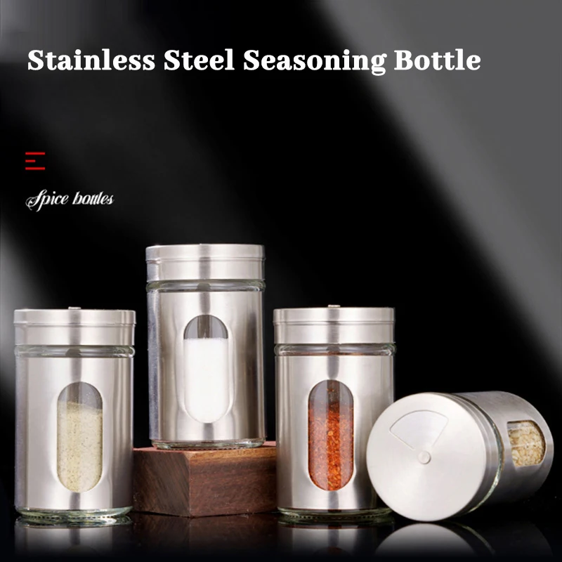 Баночка для приправ барбекю из нержавеющей стали бутылка посыпки видимая перца