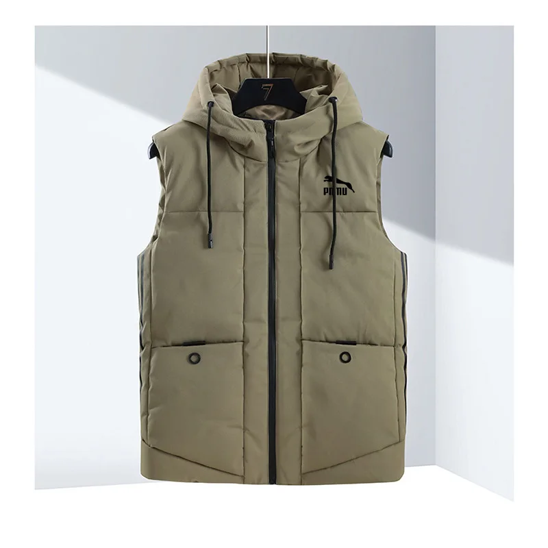 Men's Jacket 2022 Men's New Cotton Down Windproof Breathable Jacket Men's Plus Size Hoodie Jacket