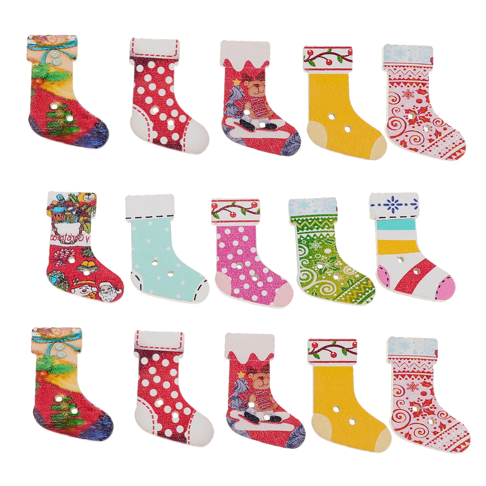 

Buttons Wood Sewing Xmas 2 Hole Wooden Embellishments Sweater Scrapbooking Overcoat Kids Fasteners Craft