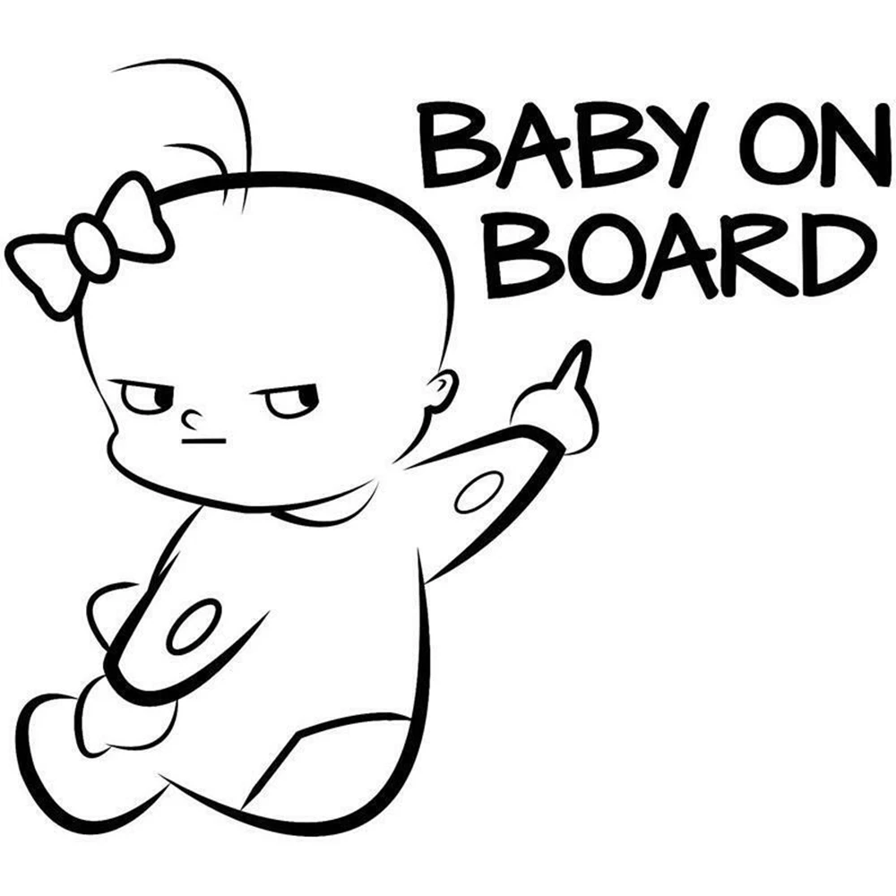 

Car Sticker BABY ON BOARD Funny Vinyl Car Sticker Warning Sign Decal Waterproof Sun Protection PVC 16*14CM