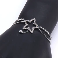 simple five pointed star love heart rhinestone anklets bohemia foot accessories for women summer beach ankle