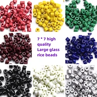 7 7 large high quality glass rice beads diy jewelry beading material accessories wholesale