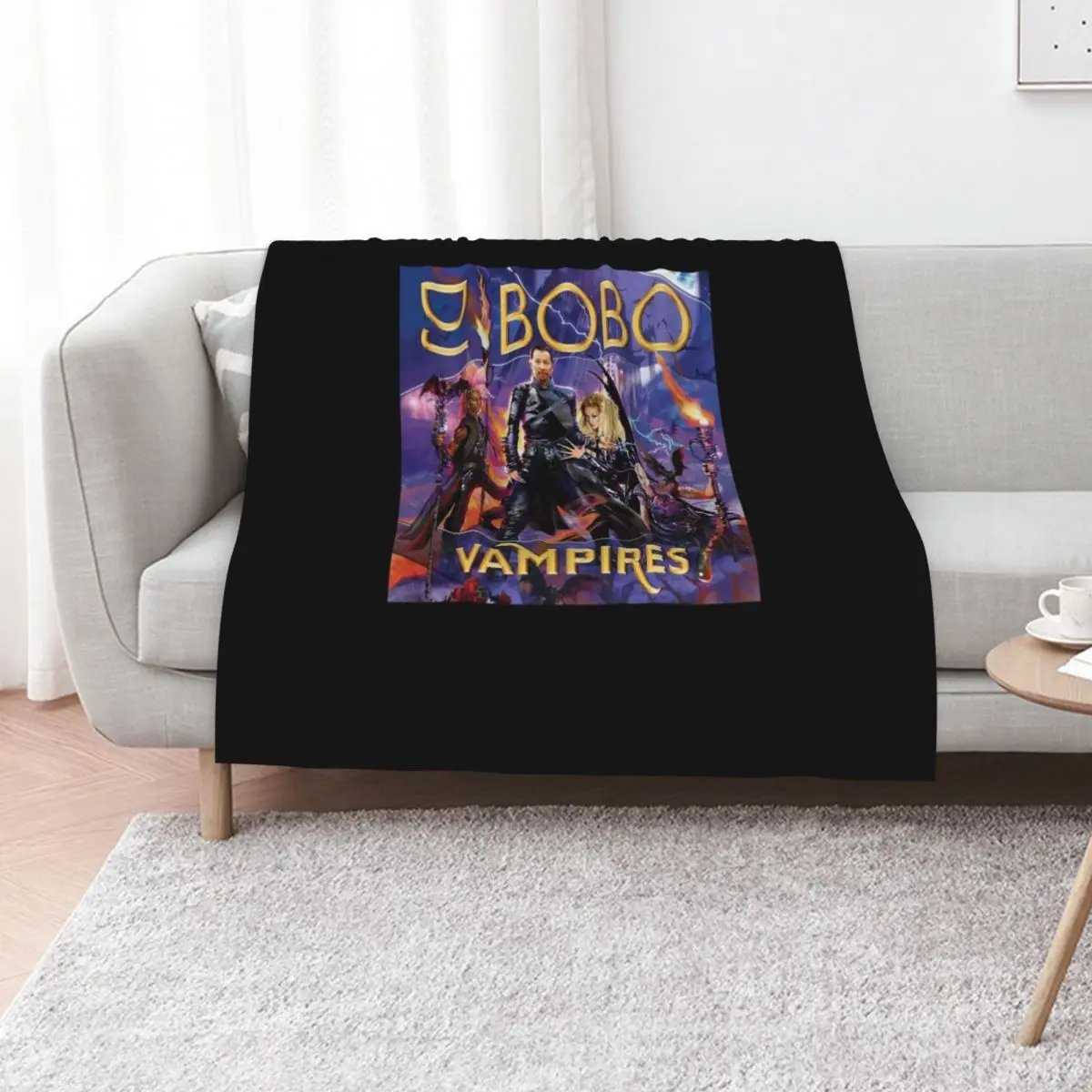 Фото Плед с обложкой альбома DJ BoBo Vampires, многофункциональное теплое одеяло для гостиной, спальни №1