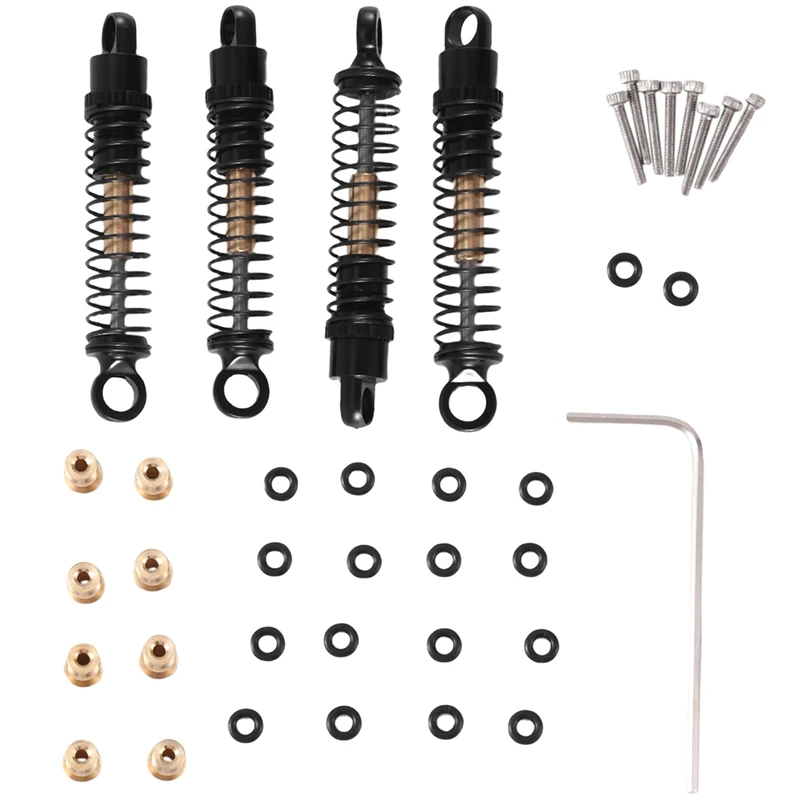 

4Pcs 40Mm Metal Shock Absorber Oil Damper For Axial SCX24 C10 JLU Gladiator Bronco 1/24 RC Crawler Car Upgrades