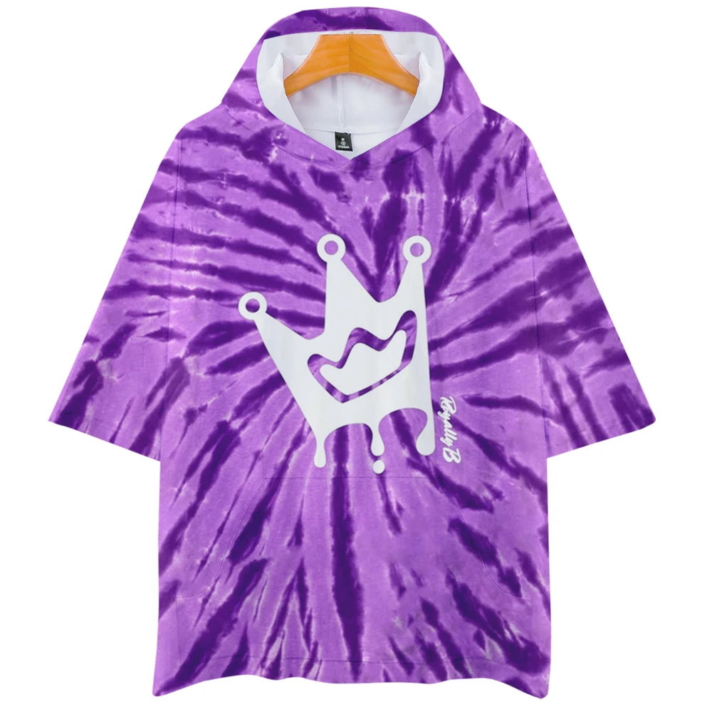 

Футболка BriannaPlayz с капюшоном для мужчин и женщин, модная тенниска с 3D принтом и коротким рукавом, повседневная одежда унисекс, лето