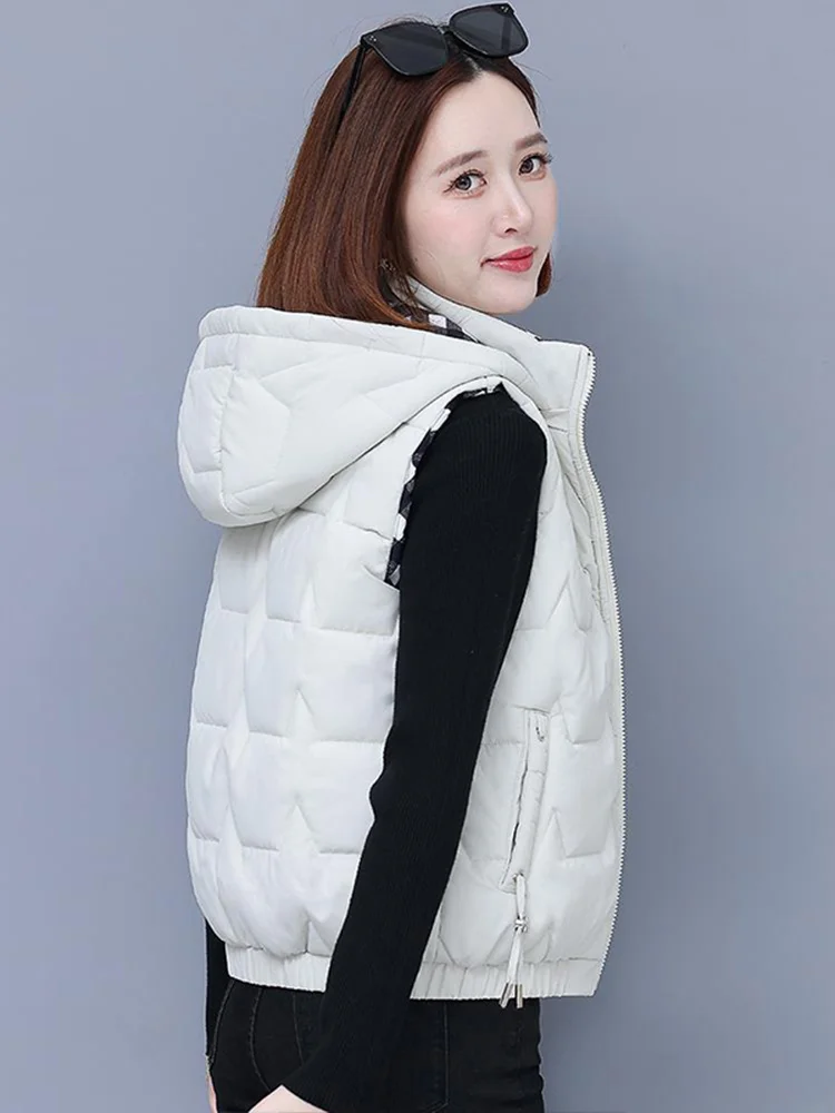 Осень-зима 2024 новый женский пуховый жилет с хлопковой подкладкой в стиле вестерн