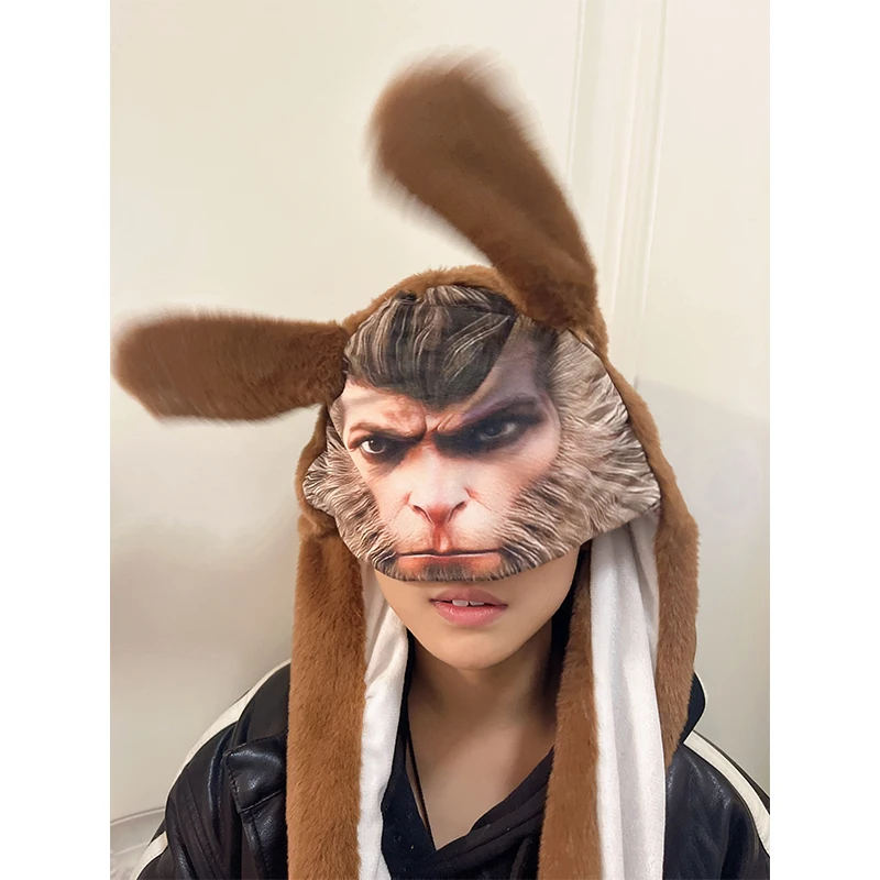 MINISO Gengar Eevee Wukong шапка-бини может движуться шапка с заячьими ушками блестящими