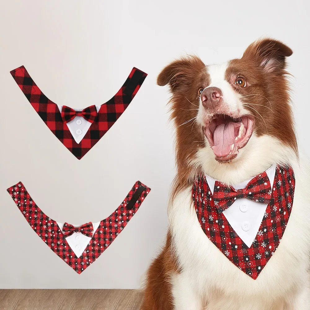 

Dog Bow Tie Dog Triangle Scarf Pet Wedding Suit Formal Gentleman Collar Adjustable Dog Saliva Towel Pet Decoration Accessories