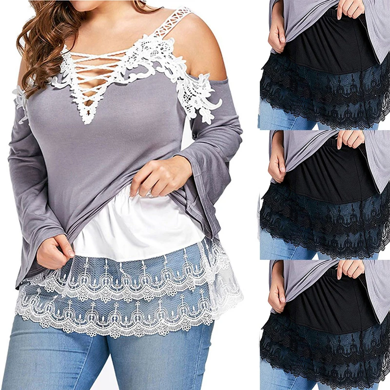 

Сексуальная Женская быстросохнущая кружевная юбка с вырезами, короткие юбки, мини-юбка, удлиняющая рубашка, кружевная вышивка