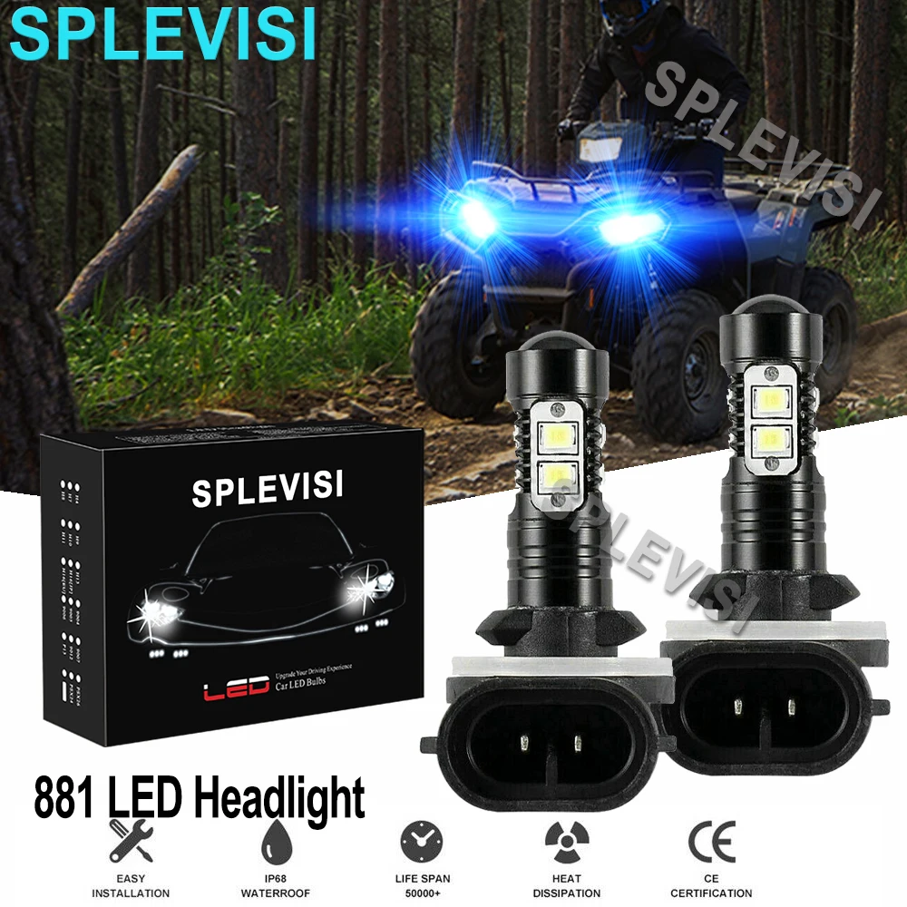 2PCS 8000K Ice Bue 50W LED Headlight Bulbs For Polaris Sportsman450 2016-2018 2019 2020 2021 800EFI LED 2005-2011 2012 2013 2014