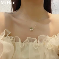 mihan sweet jewelry coating flower pendant necklace 2022 new trend elegant temperament necklace for girl lady gifts