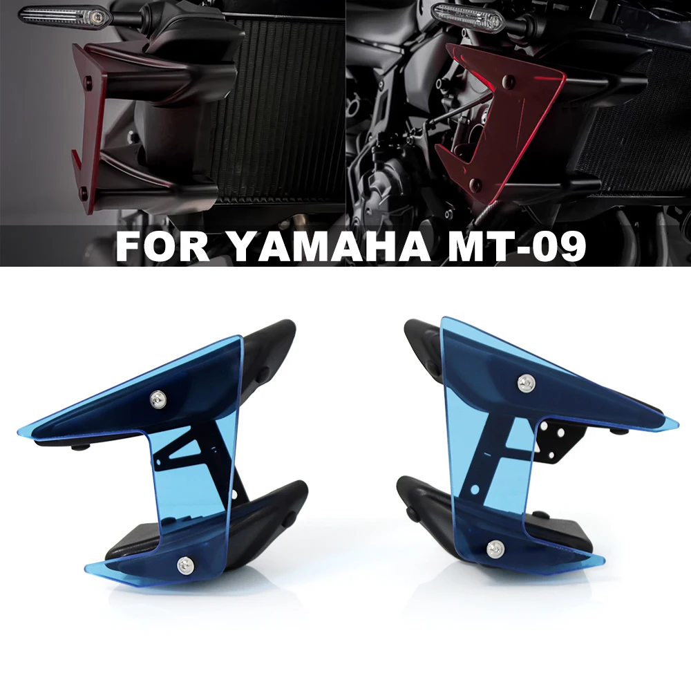 

New For Yamaha MT-09 MT09 MT 09 SP 2017 2018 2019 2020 Motorcycle Parts Side Downforce Bare Spoiler Fixed Winglet Fairing Wing