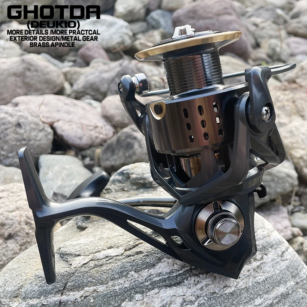 

Spinning Fishing Reel Pesca Metal Spool And Rocker 5.2:1/4.9:1 15KG Max Drag 2000-7000 Carp Saltwater Accessories