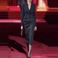 ladies fashion ol business slim formal office women ladies elegant blazer