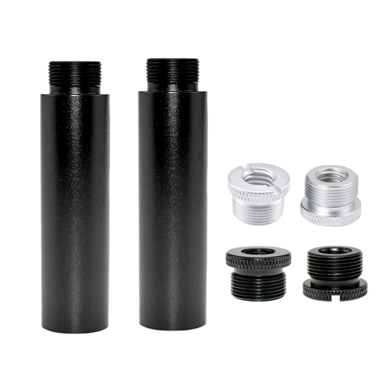 

2 упаковки удлинительная трубка для микрофона с разъемом 5/8 дюйма на 5/8 дюйма для мужчин и женщин настольные стойки противоударные Крепления...