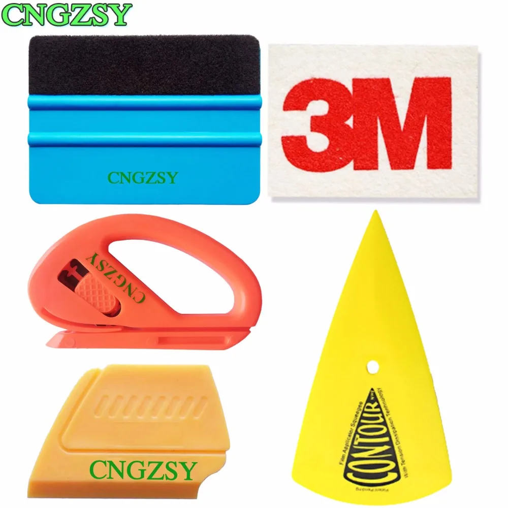 

Professional Car Tinting Tool Car Film Wrapping Wool Scraper Plastic Squeegee Safety Cutter Sharp Scraper Pointed Squeegee K14