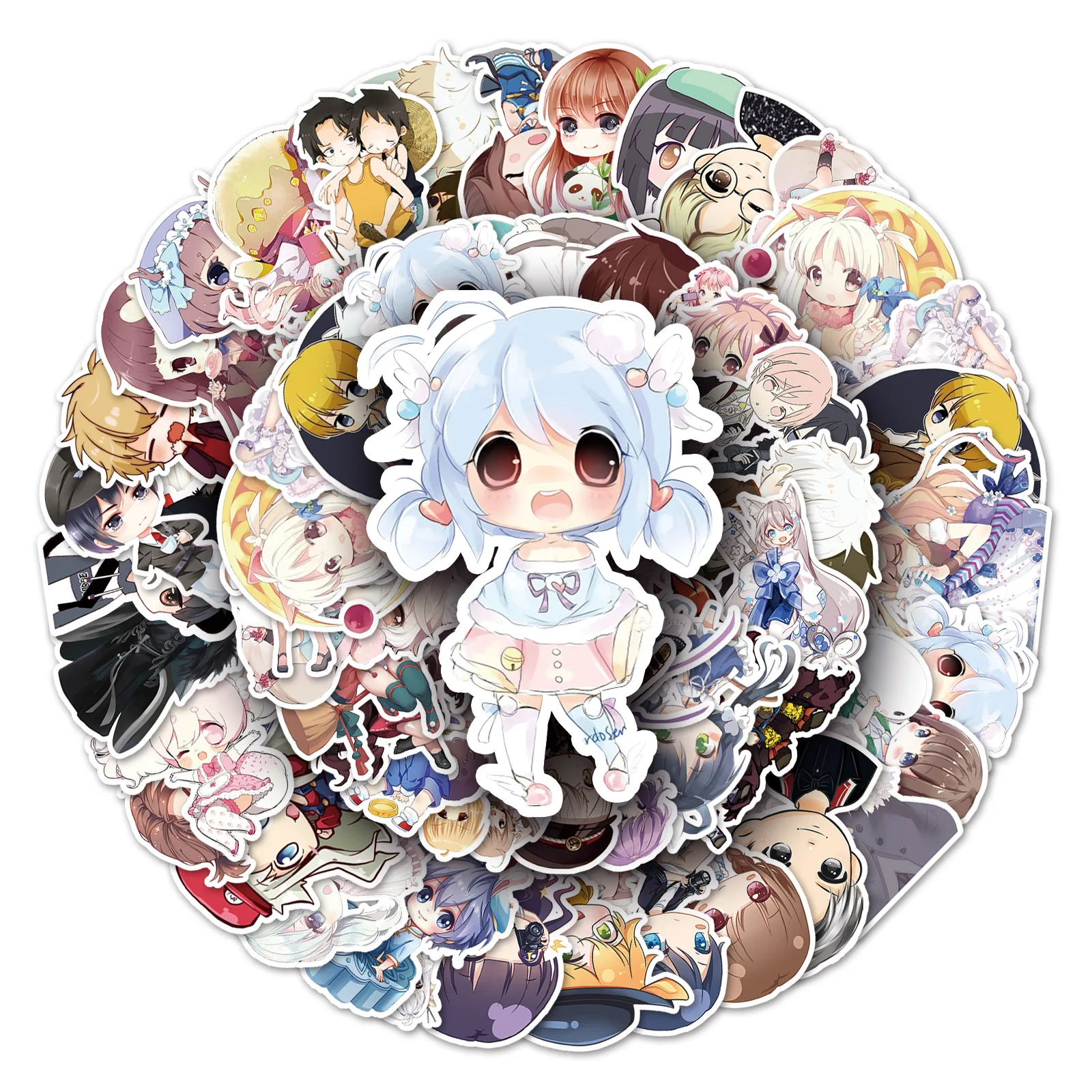 

Cute Anime Characters Stickers Toys Laptop Skateboard Aesthetic Decals Notebook Car Varied Stickers Phone Cases Guitar Skates