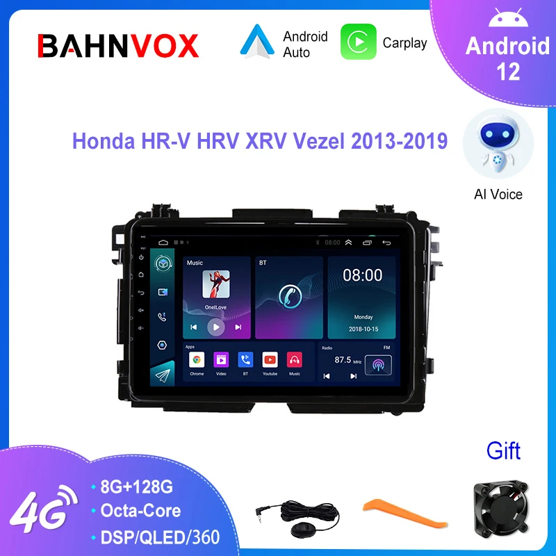 

Автомобильная магнитола 9 "Android 12,0 для Honda HR-V HRV XRV Vezel 2013 2019 стерео Мультимедийный видеоплеер для Carplay головное устройство GPS-навигации