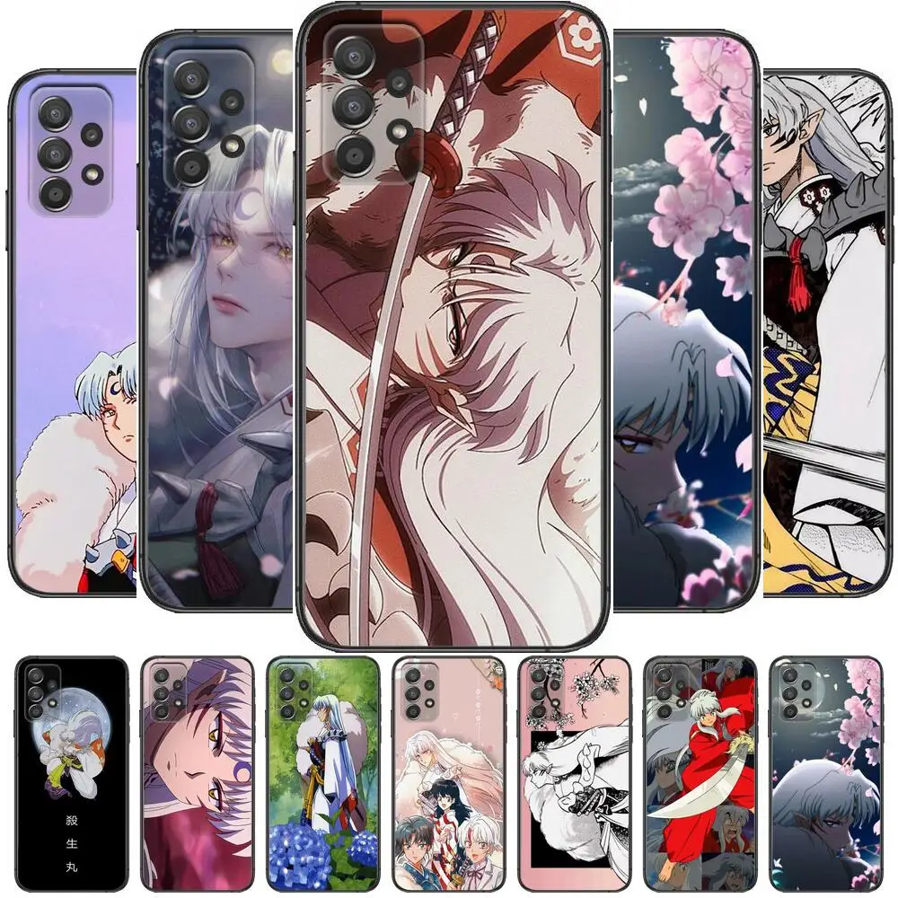 

sesshomaru Cartoon Phone Case Hull For Samsung Galaxy A70 A50 A51 A71 A52 A40 A30 A31 A90 A20E 5G a20s Black Shell Art Cell Cove