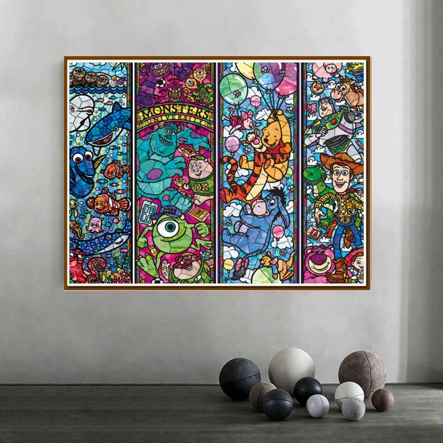 Витражи Дисней Женский Персонаж DIY Алмазная Картина Мозаика Мультфильм