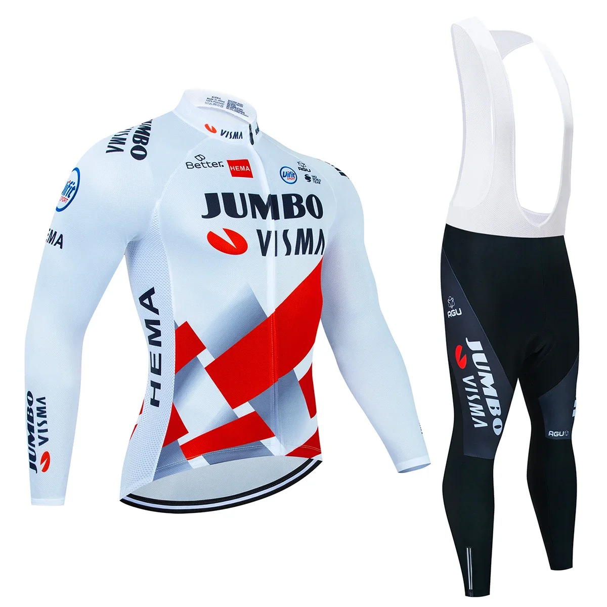 

Зимний теплый флисовый комплект из Джерси с длинным рукавом, велосипедная одежда, одежда для горных велосипедов, одежда для велоспорта, комплект для велоспорта