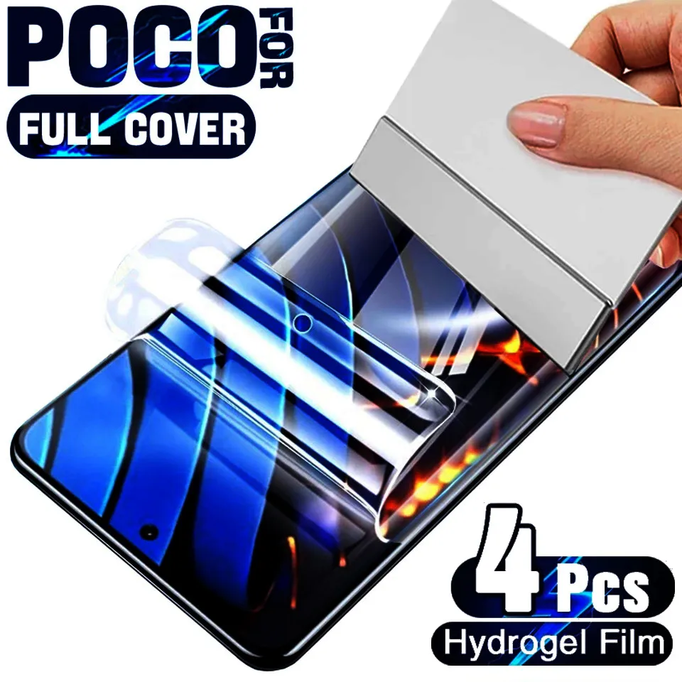 

4PCS Hydrogel Film For Xiaomi Redmi Note 10 Pro 9 8 7 9s 11S 10S 10A 10C 9C Poco F3 M3 M4 X3 Mi 11 Lite5G NE 12 Screen Protector