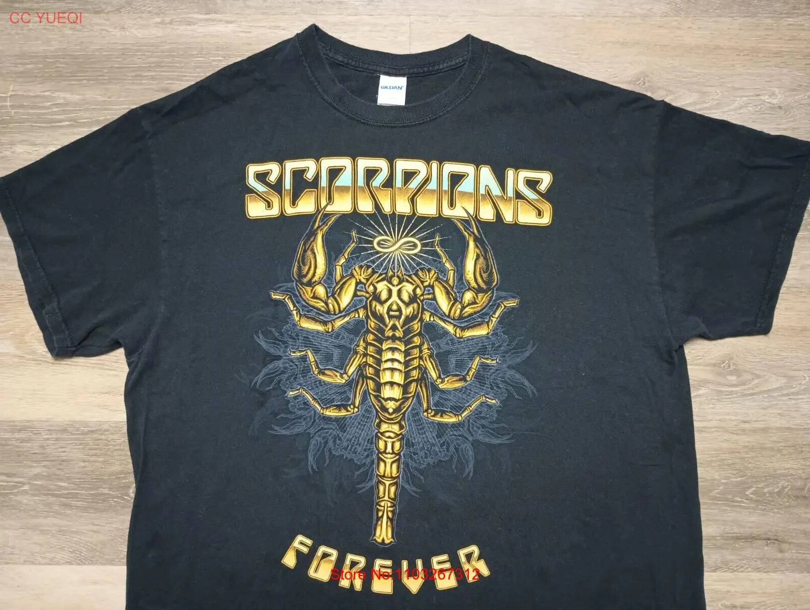 Футболка Scorpions World Tour Forever Crazy 2017 размер XL рок-группа Heavy Metal 80-х годов