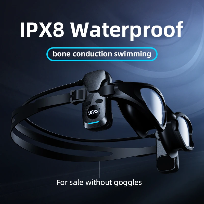 Bone Conduction Earphone Swimming Goggles Underwater Music MP3 Player With 8G Memory Headphones IPX8 Waterproof For Xiaomi Sony
