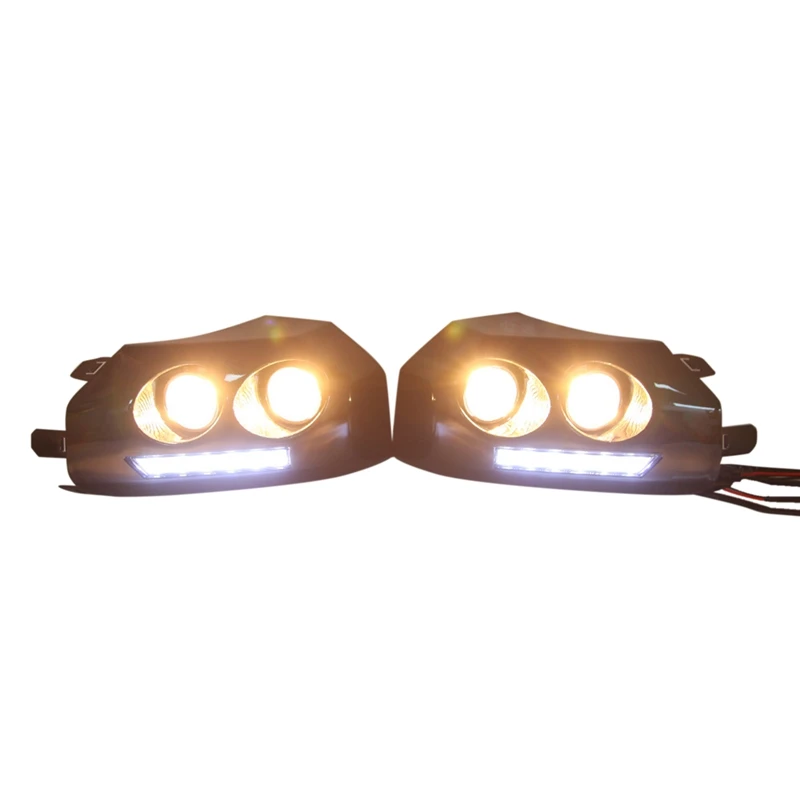 Автомобильные черные противотуманные фары дневные ходовые огни фонари для-Toyota FJ