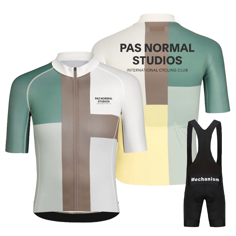 

2023 pas normal studios Summer Breathable Mesh Cycling Jersey set Bike uniforme PNS Cycling Clothing MTB Maillot ropa Ciclismo