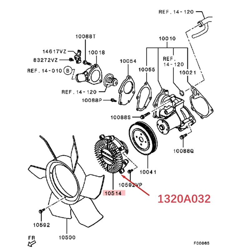 Сцепление вентилятора охлаждения радиатора для Mitsubishi Pajero Montero Sport II III L200 Triton IV V