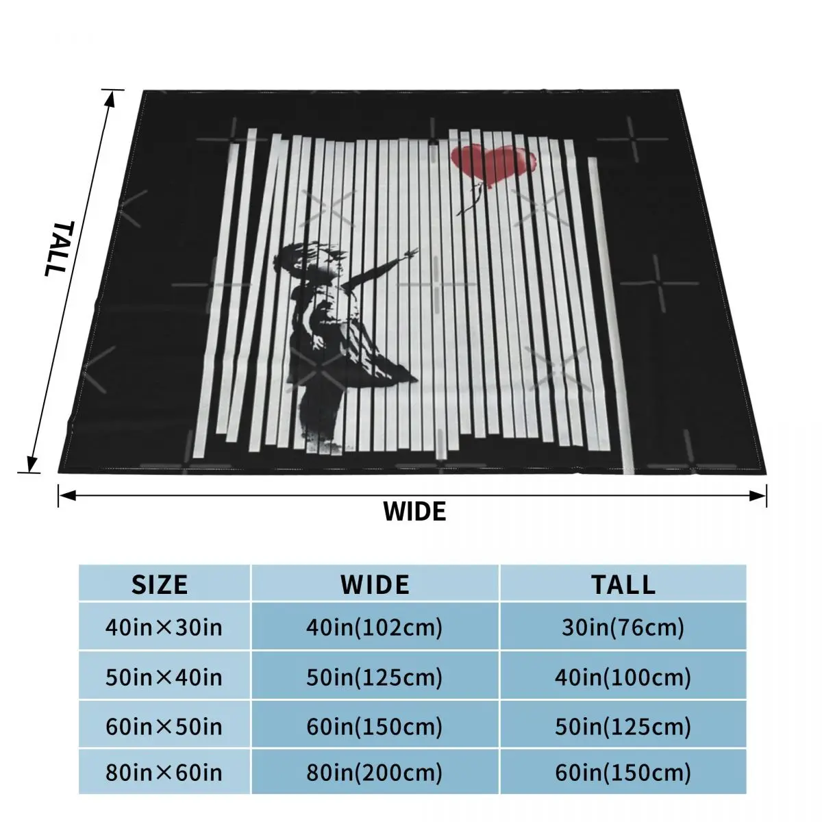 Эй я зафиксировал это Бэнкси измельченный воздушный шар одеяло украшение для