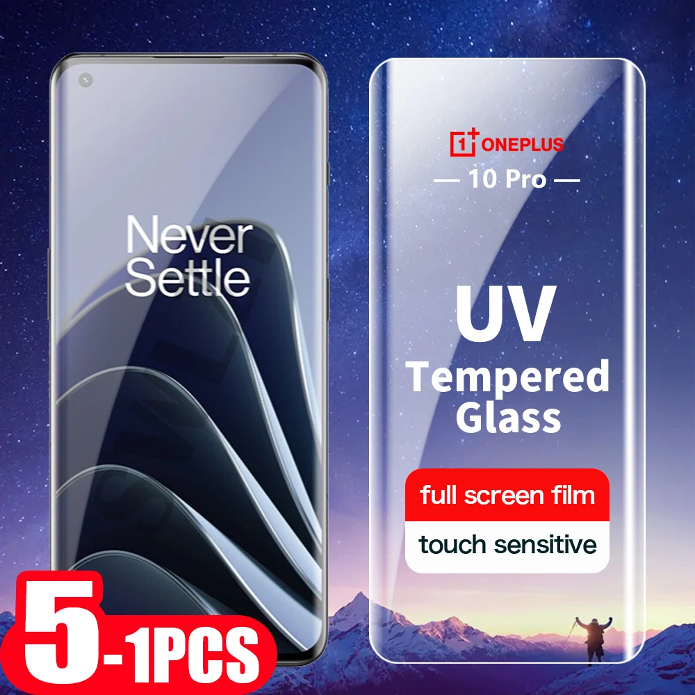 

5-1Pcs UV Tempered Glass For Oneplus 11 Protective Film For Oneplus 10 9 8 7 7T pro UV Glass phone Screen Protector smartphone