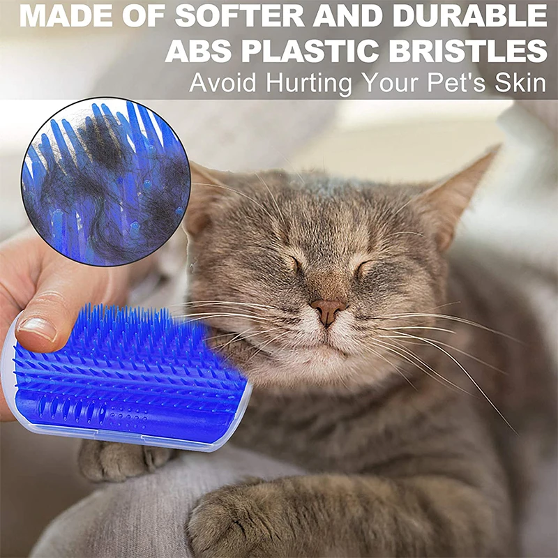 

Cat Self Groomer With Catnip Soft Cats Wall Corner Massage Cat Comb Brush Rubs The Face With A Tickling Comb Pet Grooming Supply