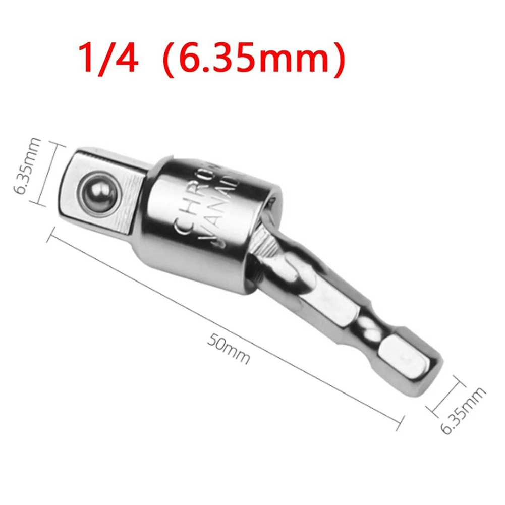 3x Hex Shank Electric Drill Socket Adapter For Impact Driver Rotatable Extension Long Bar Steering Sleeve Connecting Rod Accesso