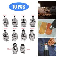 10pcs soldering heat nozzle hot air accessories 3 12mm mouth repair tools welding kits heat resisting stainless steel nozzles