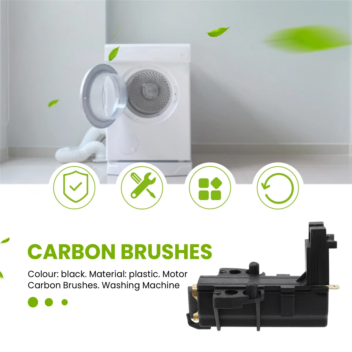 2 шт. угольная щетка для двигателя стиральной машины Whirlpool Hoover Candy Ceset