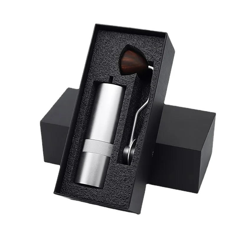 

Роскошная Серебристая ручная кофемолка Мини Портативная итальянская кофемолка ручная кофемолка для кемпинга на открытом воздухе профессиональная кофемолка для эспрессо