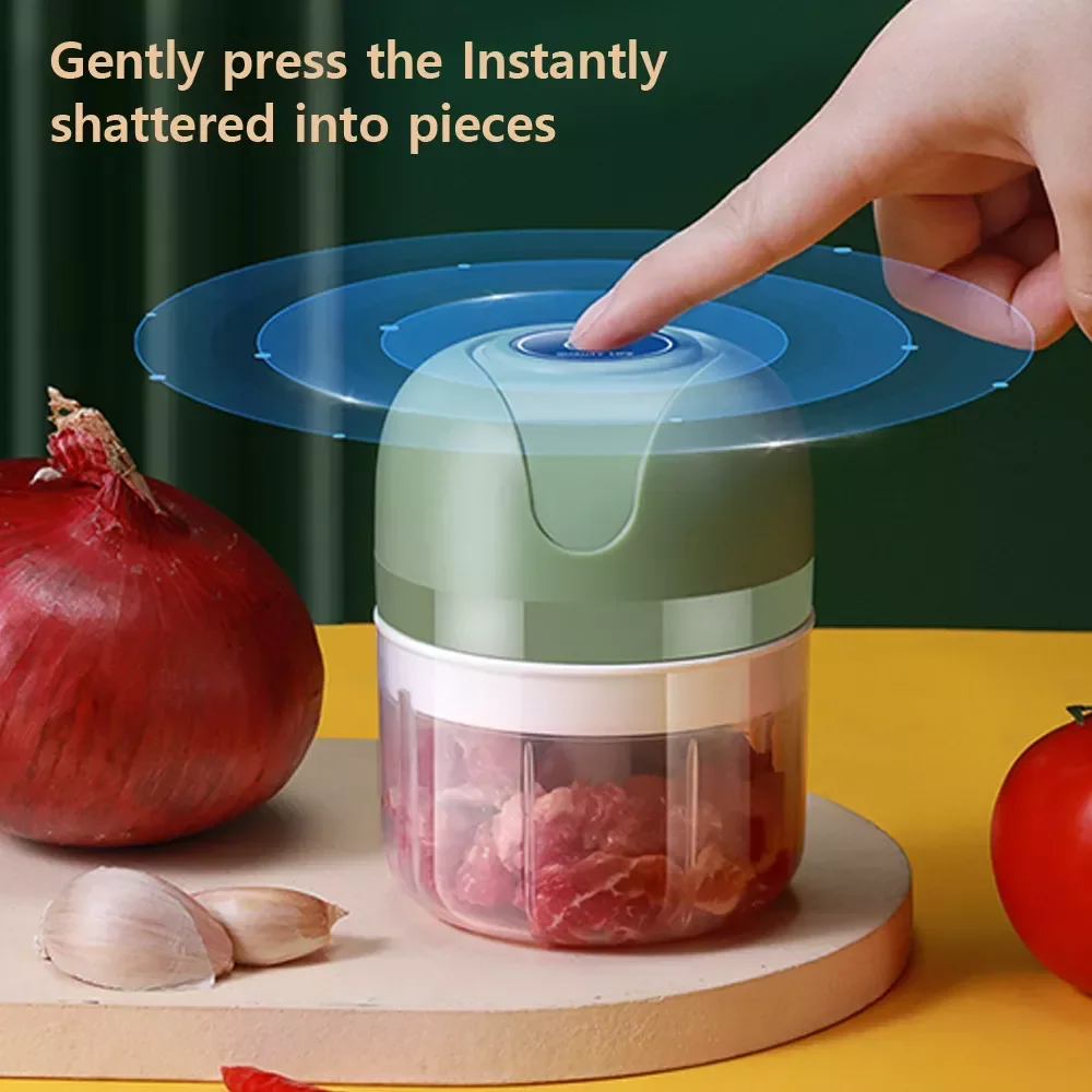 

Food Garlic Masher Kitchen Chopper Meat Grinder USB Charging Blenders Vegetable Crusher Kitchen Tool