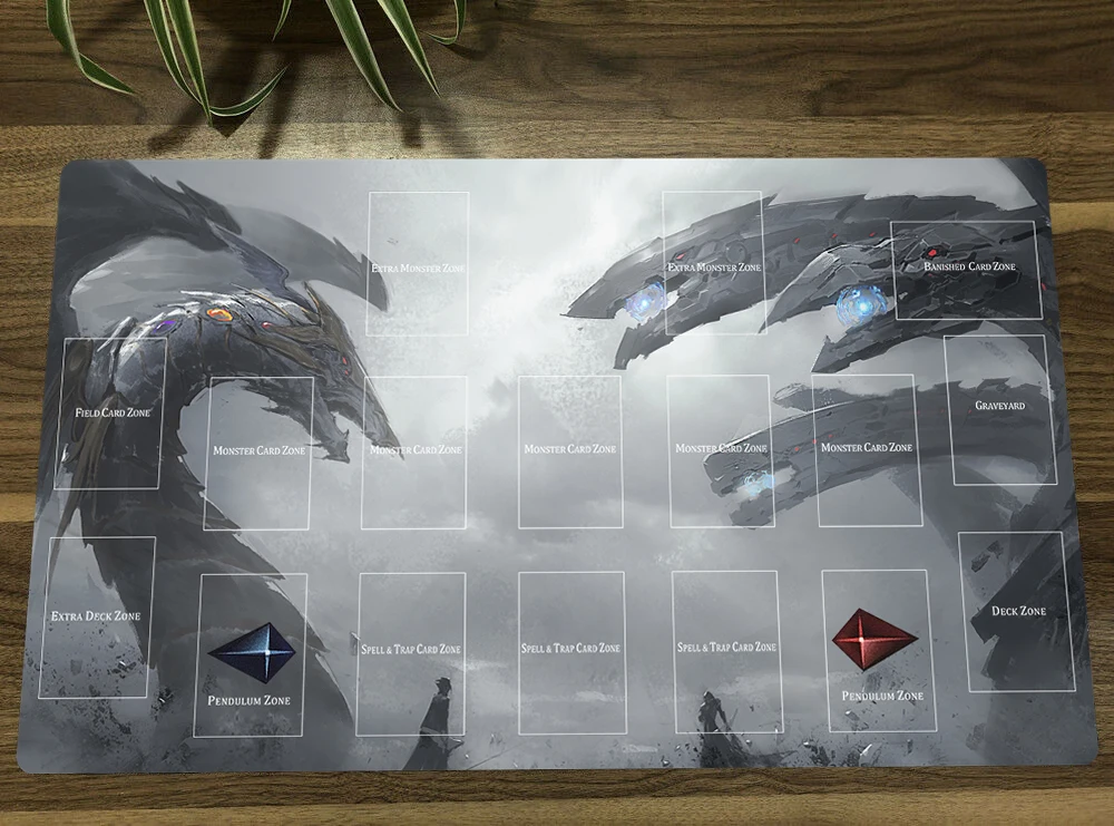 

YuGiOh Rainbow Dark Dragon Cyber End Dragon TCG Mat Trading Card Game Mat CCG Playmat Rubber Mouse Pad Desk Play Mat 60x35cm