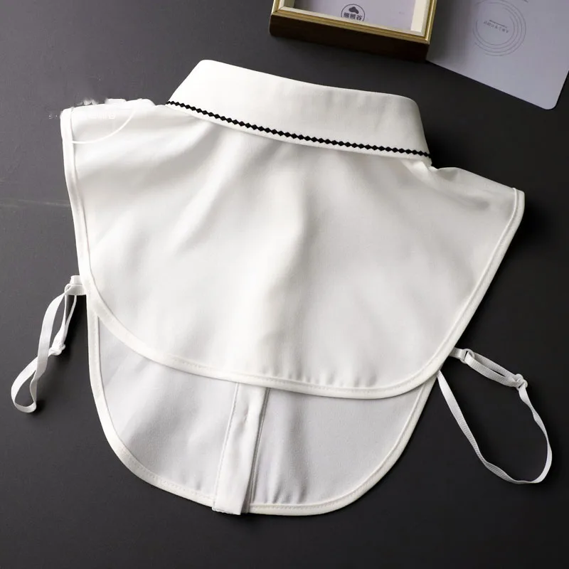 Вышивка ложный воротник женский кружевной съемный с лацканами рубашка топ