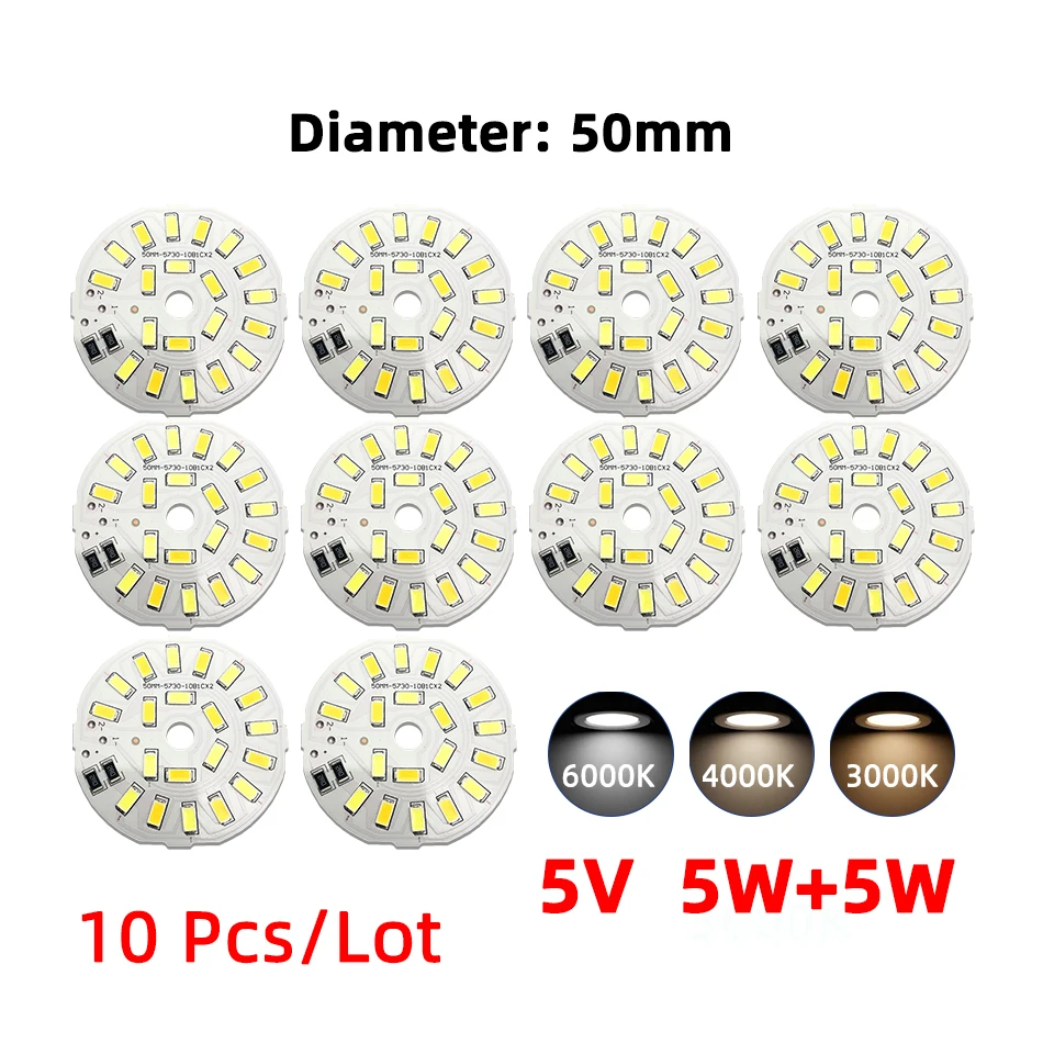 Светодиодная двухцветная круглая панель SMD5730 Ankatec