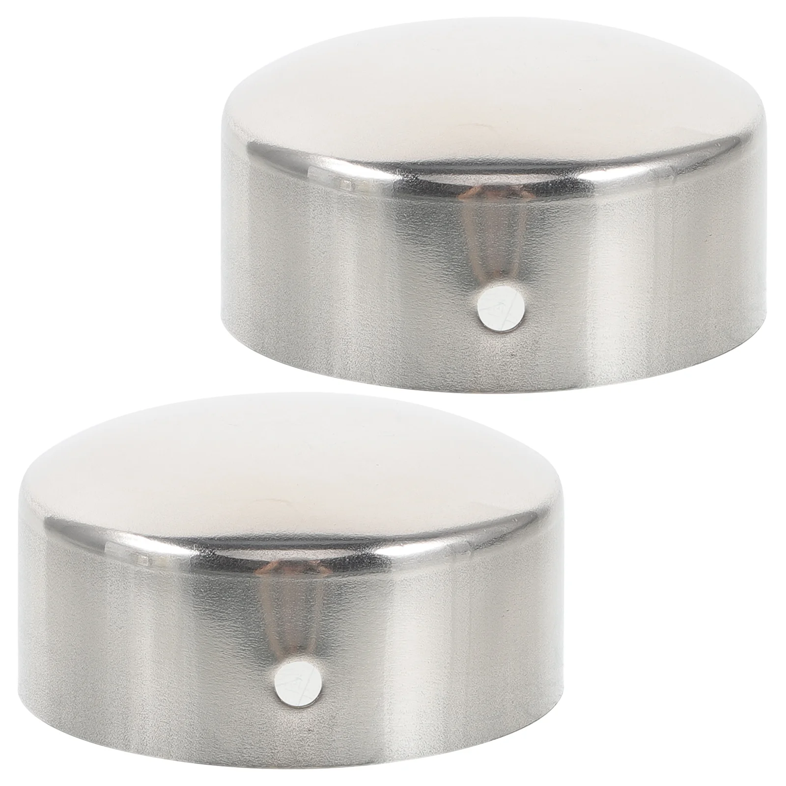 

2 Pcs Furniture Protectors Chair Fencing Tubing Plug Tube Cover Handrail Plugs Stainless Steel Metal End Caps