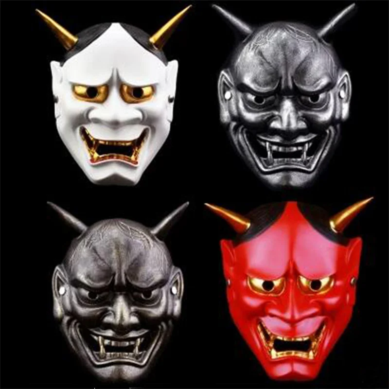 

Collector's Edition Movie Theme Resin Noh Buddhism Prajna Mask Japanese Samurai Tengu Mask Halloween Horror Long Nose Drama